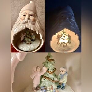 Appletree Design Porcelain Santa Claus Light-Up Figurine 10”X7”